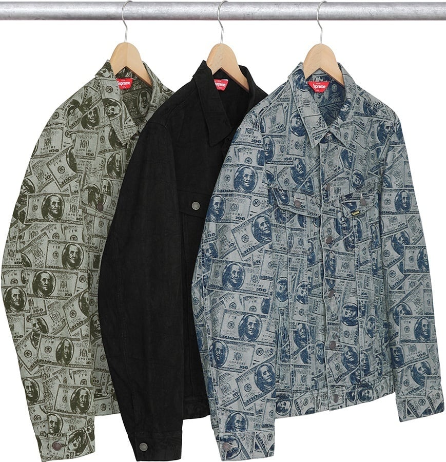 100 Dollar Bill Trucker Jacket